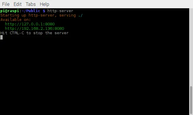 http-server serving